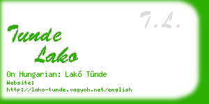 tunde lako business card
